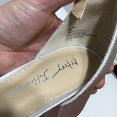 Betsey Johnson Silver Womens Size 11M Satin Upper Fabric Lining Bride Prom Glam - Picture 8 of 8