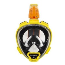 Ocean Reef ARIA QR+ con soporte para cámara máscara de snorkel facial completa respiración fácil AMARILLO