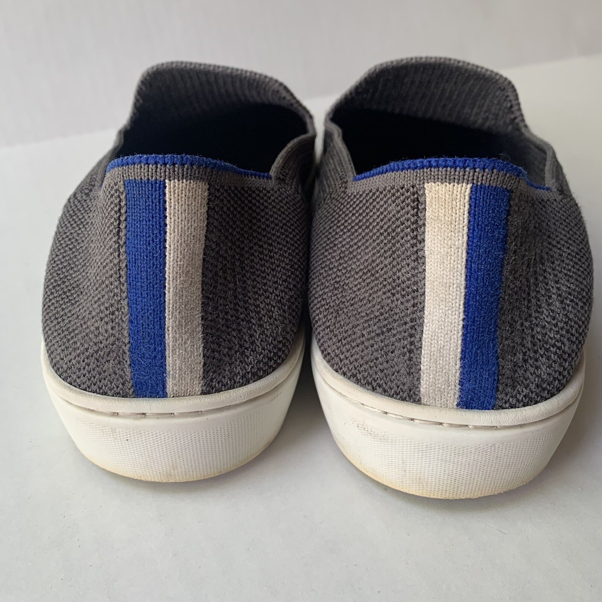 Rothy\'s Two-Tone Blue and Light Gray Slip-On Loafer The Driving Loafer in Light Grey Herringbone for Men | Rothy main image 2
