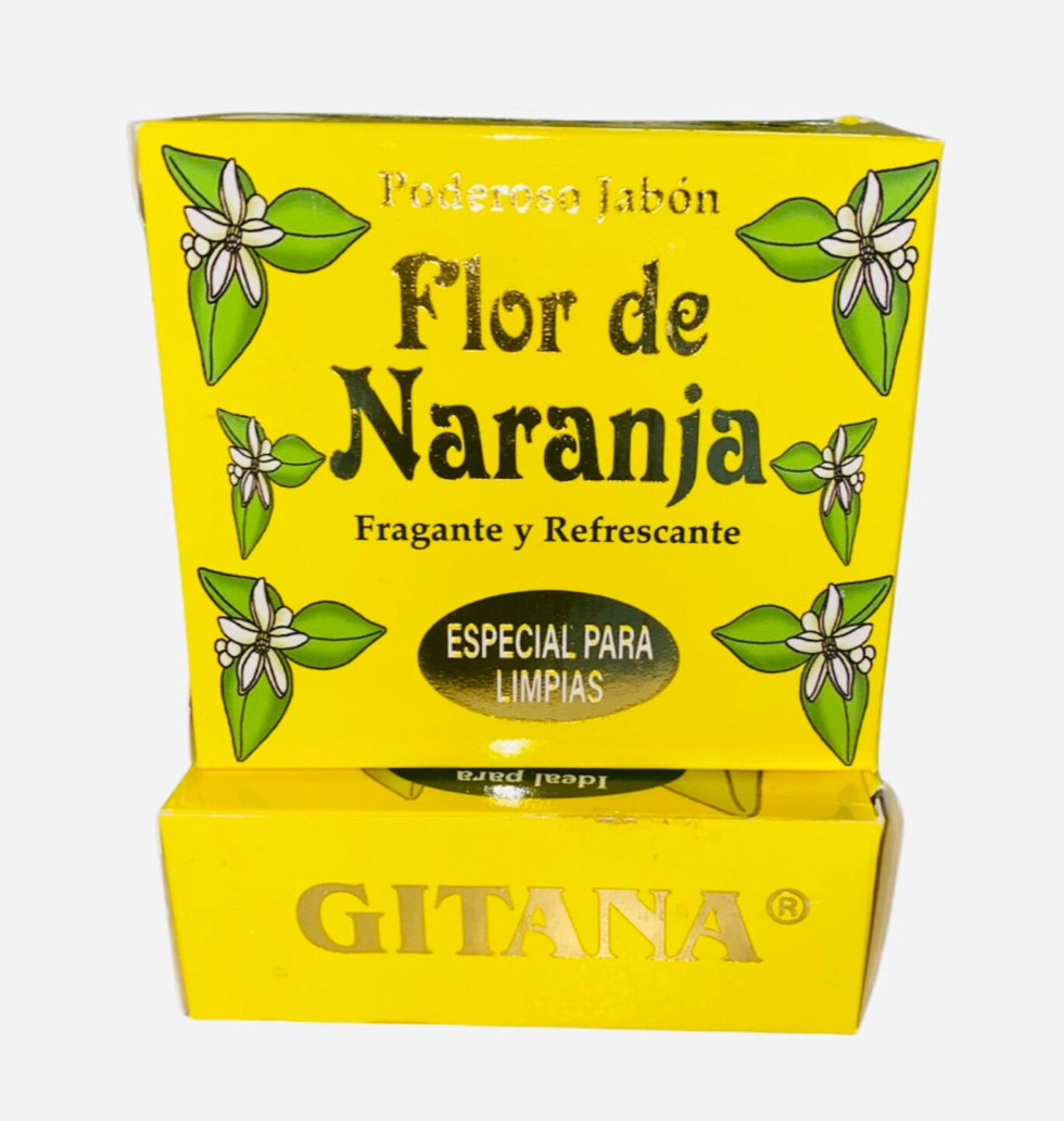 GITANA JABON Flor de Naranja Para Limpias, Curaciones y Trabajos Espirituales.