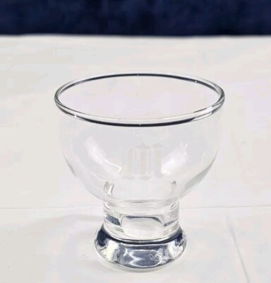 Monogrammed Cocktail Glass Letter M Clear Glass