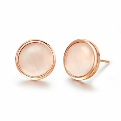 FLORAY PERLE EDELSTAHL OHRRINGE ROSEGOLD ROSE GOLD OHRSTECKER HERZ