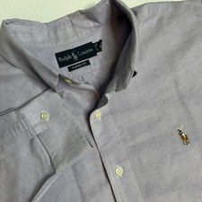 Ralph Lauren Mens XL Classic Fit Purple Long Sleeve Button Down Color Pony Shirt