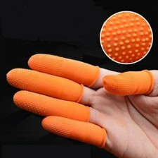 DISPOSABLE LATEX FINGER COTS 5 PCS. ANTI-STATIC RUBBER FINGERTIPS PROTECTIVE USA