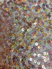 Iridescent Rose Gold Sequin Fabric by Yard Sequin Jersey Knit Clothing Tableclo