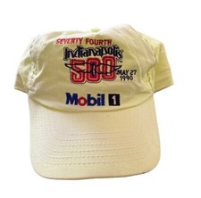 Vintage 1990 Indianapolis INDY 500 Race SnapBack Neon Yellow Hat Cap USA Made