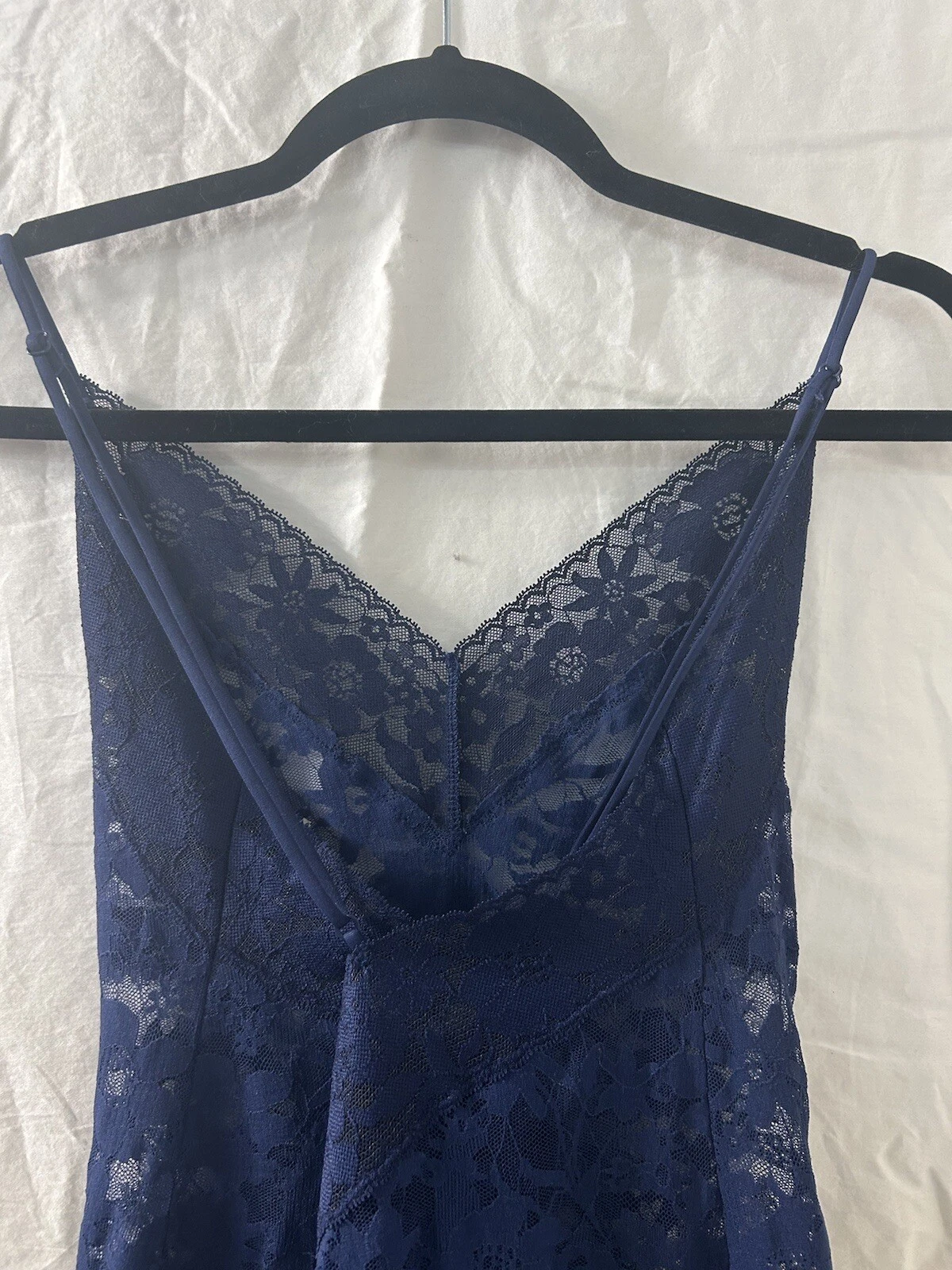 UNDERCOVER Abito slip Victoria's Secret blu pizzo babydoll negligee chemise trasparente taglia L