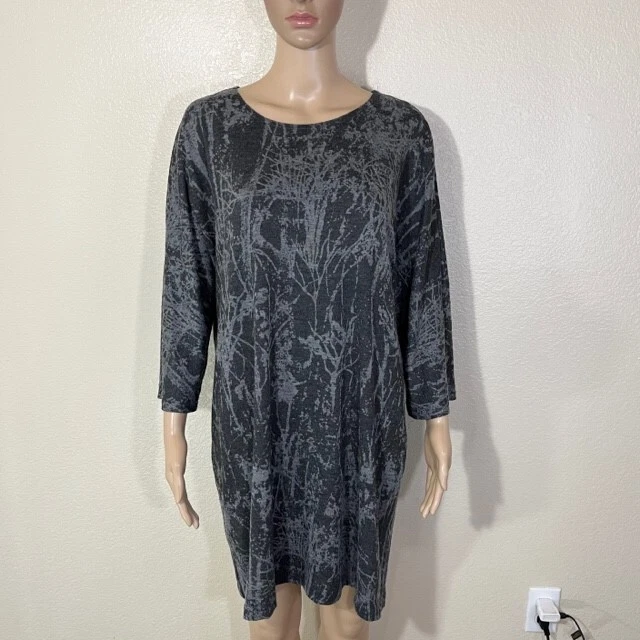 Bryn Walker Plus Size Lavinia Knit Jersey Cowl Neck 3/4 Sleeve Crossover Hem Tunic | Dillard's