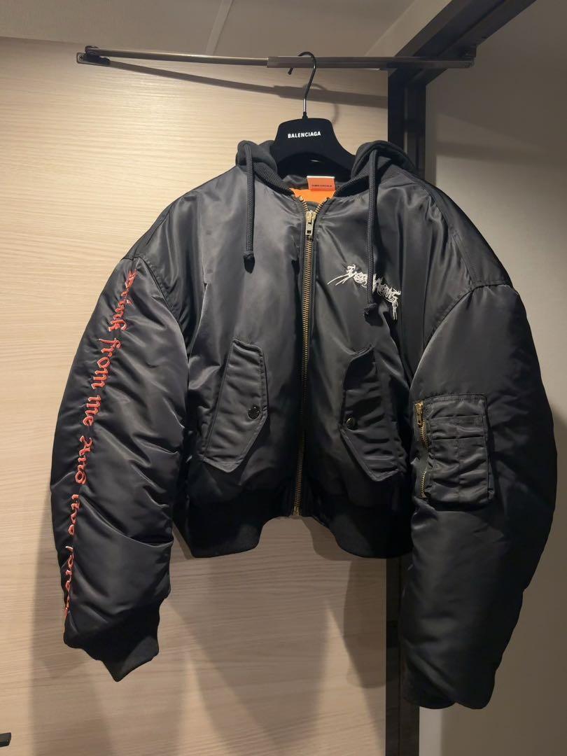 Used 2017 AW Vetements TFD Bomber Jacket MA-1 Outer Mens Used 2017 AW Vetements TFD Bomber Jacket MA-1 Outer Mens