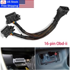 Obd Ii Port Obd 2 16pin Splitter Extension Cable 1 Male 2 Female Y Cable Adapter