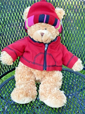 Fashion Bug Teddy Bear Plush New with tags Christmas Winter Hat stuffed animal