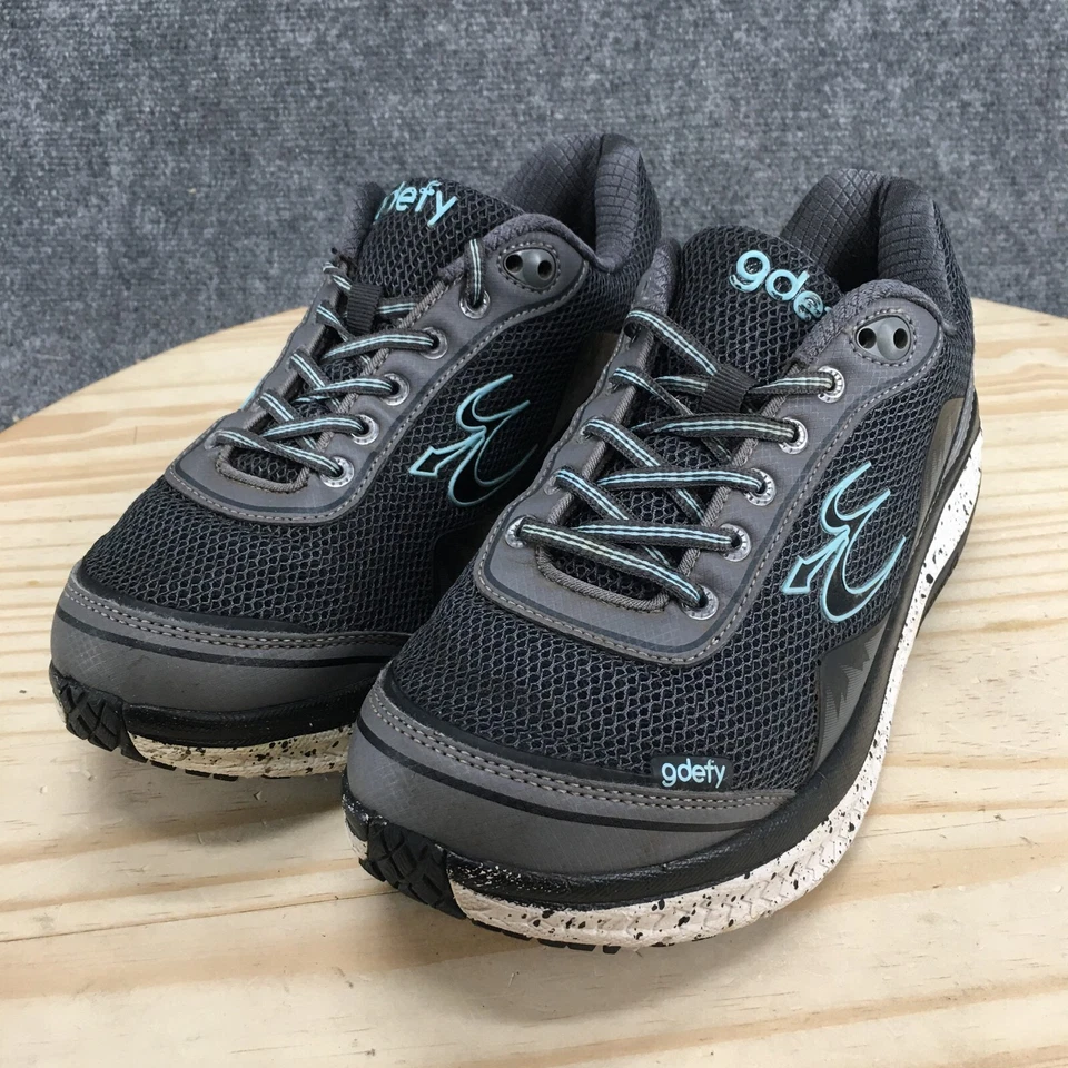 Gravity Defyer Zapatos Mujer 9.5 G-Defy Zapatilla Deportiva Gris Malla Con Cordones Bajo Foto 3 de 4