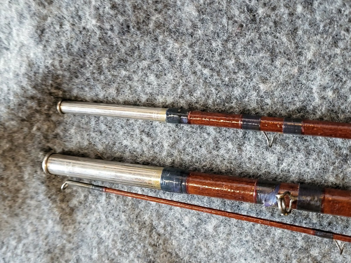 Vintage 3 pcs Montague Rapidan Split Bamboo Fly Rod 9' Orig