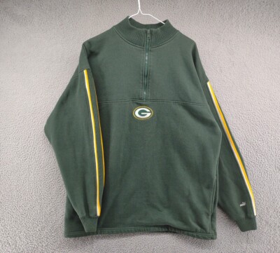 VTG 90s Green Bay Packers 1/4 Zip Pullover Sweatshirt by PUMA Team NFL Mens  SZ L