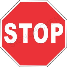 STOP SIGN - NEW ALUMINUM SIGN - 12" X 12"  road and street signs -  mancave -art