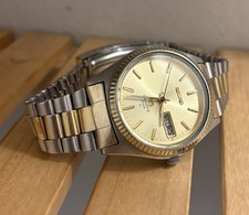 Seiko SQ 4004 Vintage 37mm 1977 Quartz Watch Men 4633 8069 TwoTone Presidential 