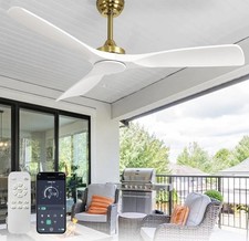Depuley Deckenventilator ohne Licht: 52 Zoll Außenventilator mit Fernbedienung App Steuerung