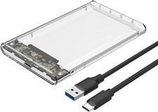 2.5” Type-C External Hard Drive Enclosure USB C 3.1 Gen2 6Gbps to SATA III 7/...