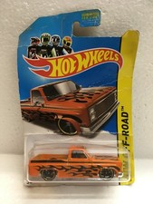 Hot Wheels 83 Chevy Silverado Orange Flames 2013 Off-Road Series