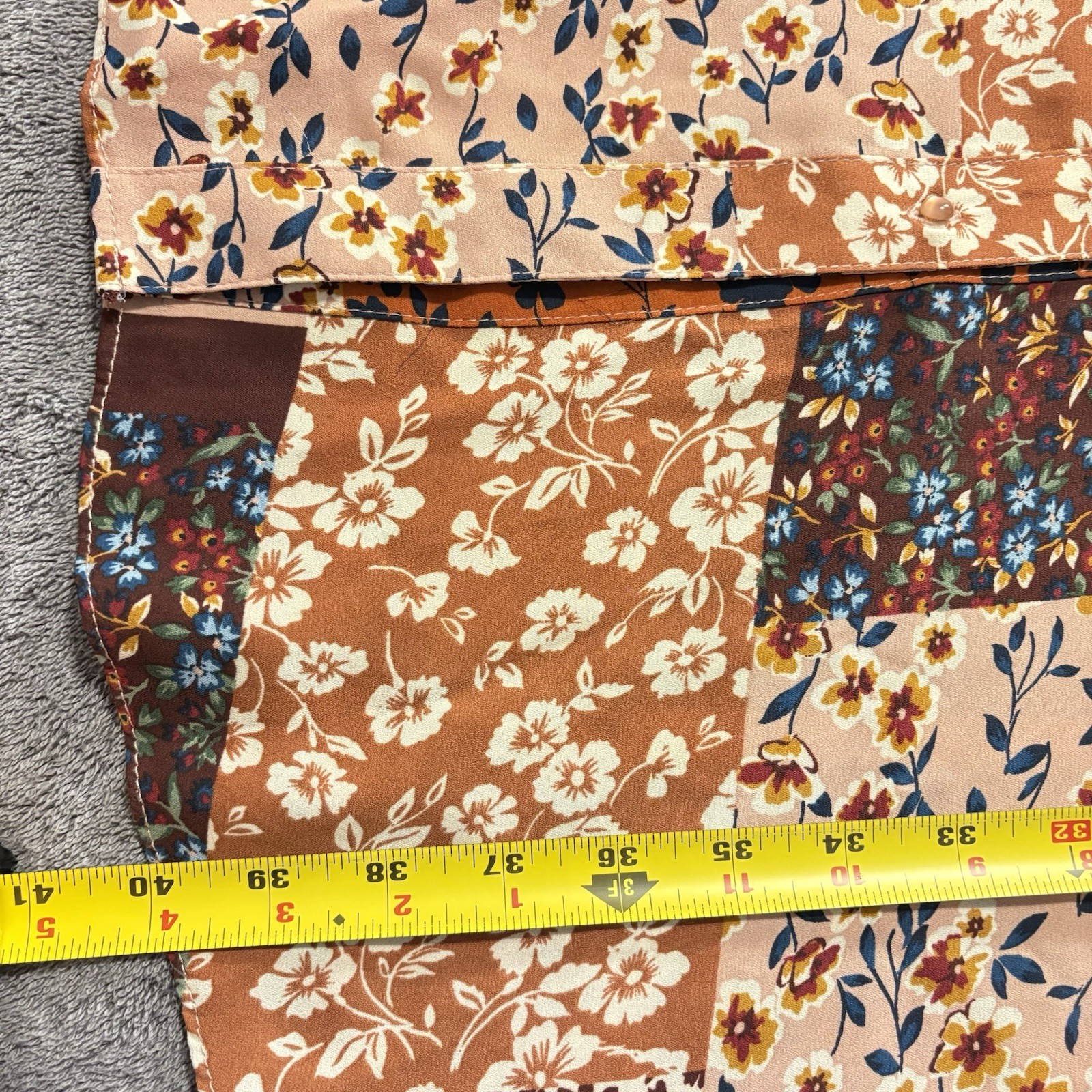 NANETTE LEPORE Button Up Patchwork Shirtdress Tie… - image 10