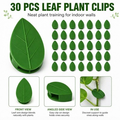 30Pc Plant Climbing Wall Clips Self Adhesive Vine Support Clips for Indoor Plant
