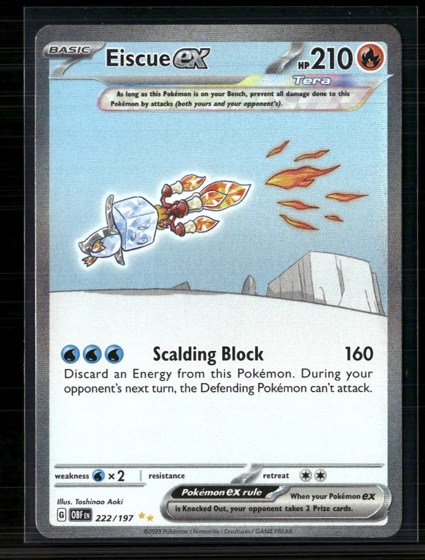 Pokemon 2023 Obsidian Flames Eiscue EX #222/197
