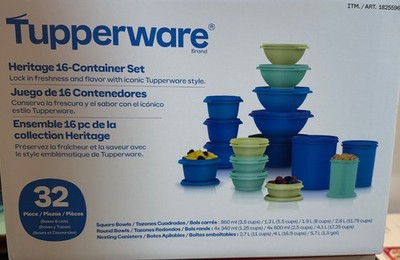 Brand New Tupperware Heritage Collection 32 Piece Food Storage Set