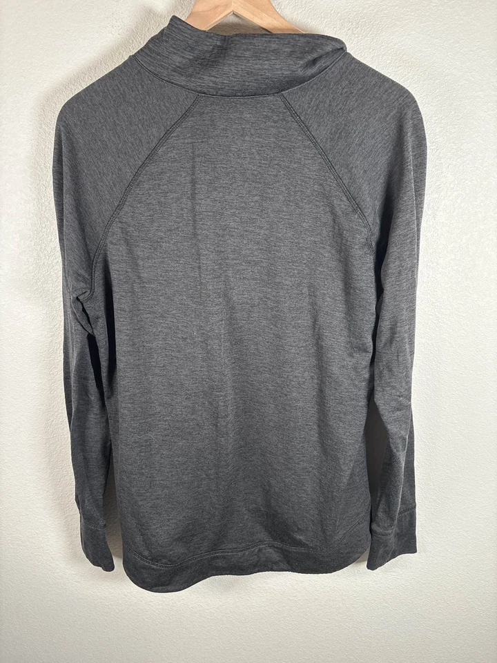 Pullover Avia para mujer L (12-14) gris 1/4 cremallera cuello falso manga larga activo Foto 3 de 3