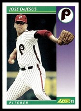 1992 Score Jose DeJesus Philadelphia Phillies #380