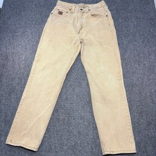 Vintage Bob Timberlake Jeans Mens 32x32 Tan Canvas Denim Made in USA Straight