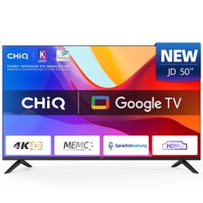 CHiQ 50 Zoll Fernseher 5000:1 Kontrast QLED 4K Ultra HD Smart-TV🌟Google Netflix