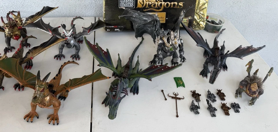 Vintage 2002 Mega Bloks Dragons Huge Lot Of 11 Dragons And Castle Set 9896 - Image 4 of 4
