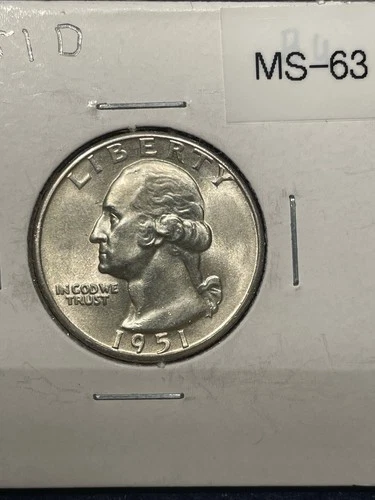 1951 D Silver Washington Quarter -  a nice  uncirculated coin