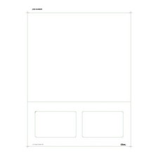 8-1/2" x 11" RealCard cutsheet, 2-Up, Laser Simplex/Duplex Printable, Blank