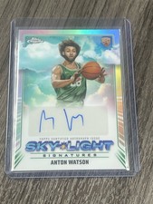 2024-25 Topps Chrome #SLS-AWA Sky Light Anton Watson Rc Auto Basketball Card