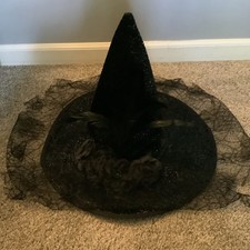 Halloween Witch Hat Black Foldable Pointed Fancy Dress Costume Accessory US