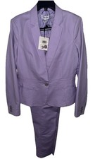 Calvin Klein Women's Pant Suit Size 12 Lavender 2 Piece Set Business Casual NWT