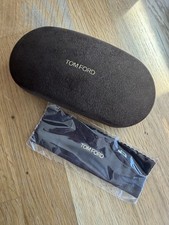 TOM FORD brown velvet eyewear hard case with cloth NEW SUNGLASS SPECTACLES