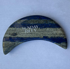Premium Blue Gray Banded Stone Crescent Gua S...