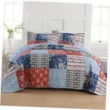 King Comforter Set for Bed - 100 Cotton Quilts King 98"x106" Nocturne2.0