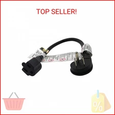 FIRMERST 1875W Flat Plug Extension Cord 1 Foot, 15A 14 AWG Black