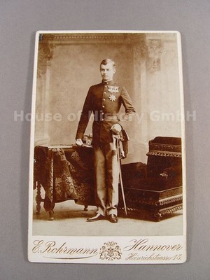 149923: Portraitfoto CDV, GEORG WILHELM PRINZ VON HANNOVER, 5er Ordensspange