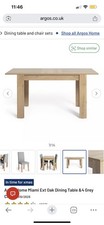 Argos Miami Extendable Table with 4 Chairs