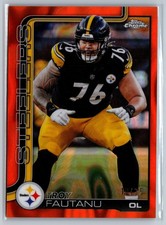 Chrome #256 Troy Fautanu Orange Raywave /25 Topps