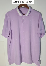 Nike Dri-Fit Purple AOP Triangles Large Men's Golf Polo