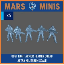 Guard size ODST MARINE FLAMER squad x5 compatable with astra militarum