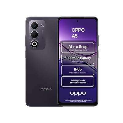 Oppo A5 4GB RAM 128GB Speicher 6,67'' Dual Sim ColorOS Smartphone Midnight Purple