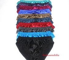 6pcs Mens Pure 100 Mulberry Silk Panties Underwear Briefs Bikinis SIZE:L XL XXL