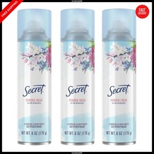 Secret POWDER FRESH 24HR Aerosol Antiperspirant Deodorant Spray 6oz, 3 Cans