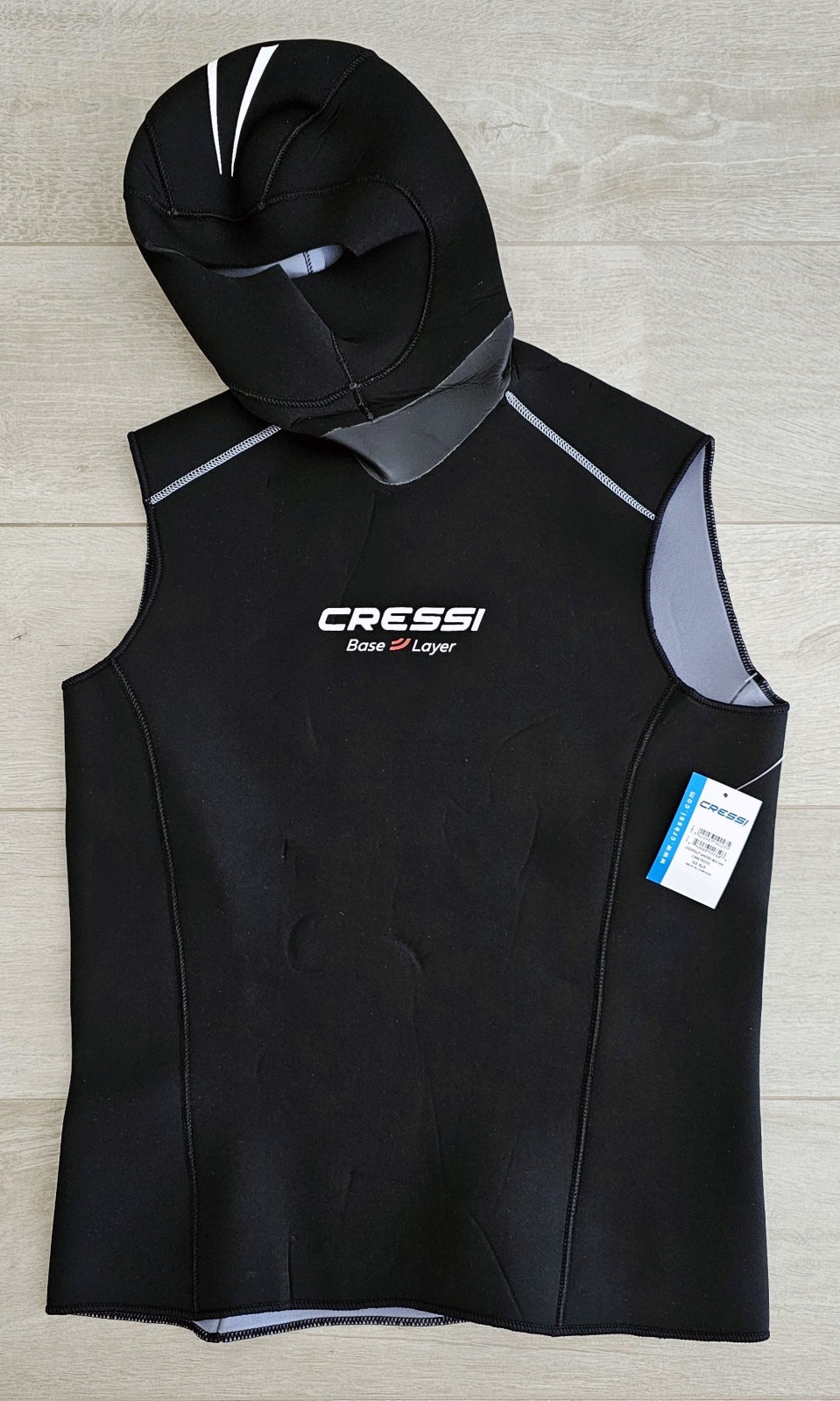 CRESSI BASE LAYER HOOD VEST MAN - SOTTOMUTA UOMO – TAGLIA: XL